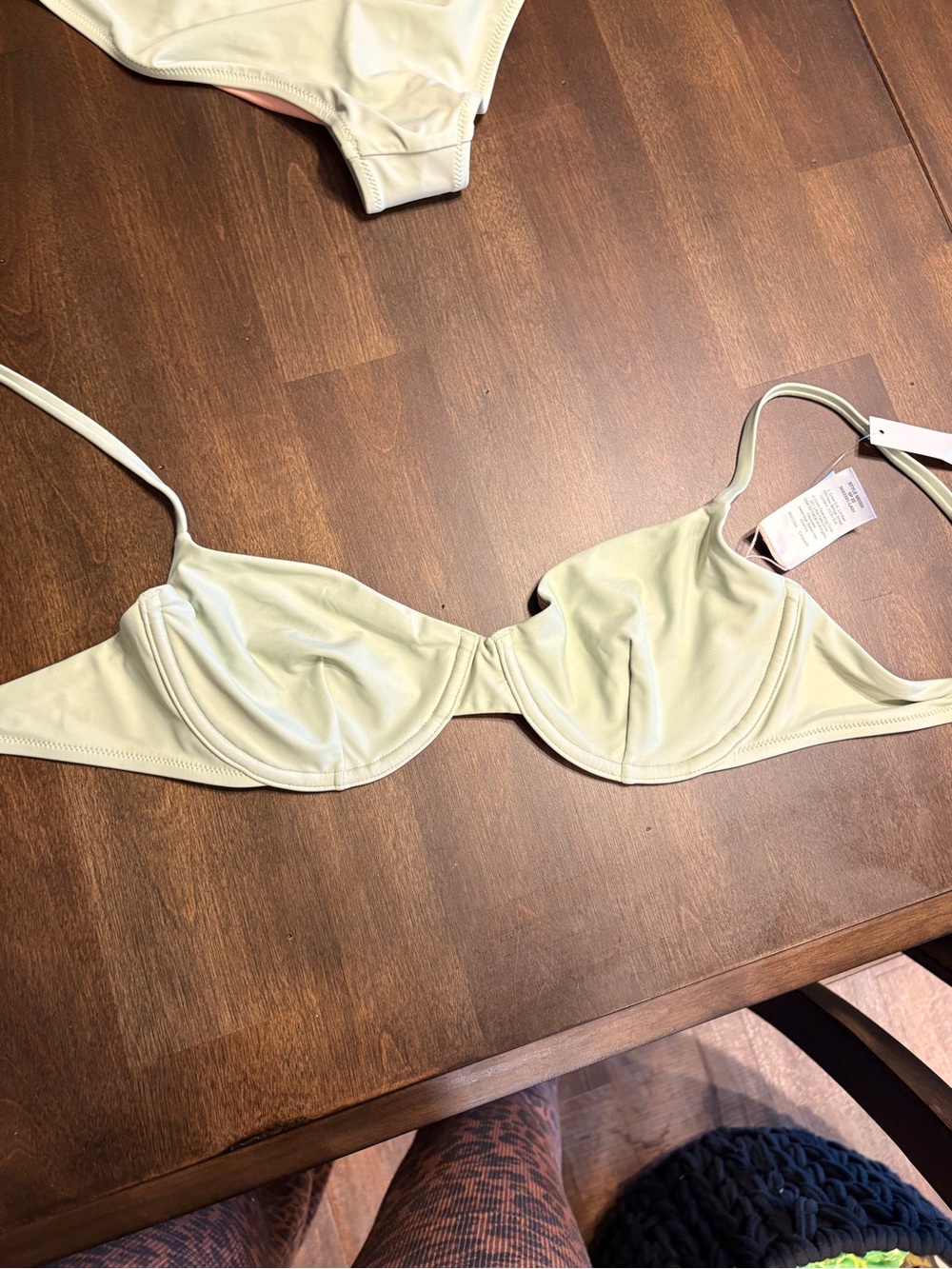 Madewell Pale Mint Underwire Bikini Top